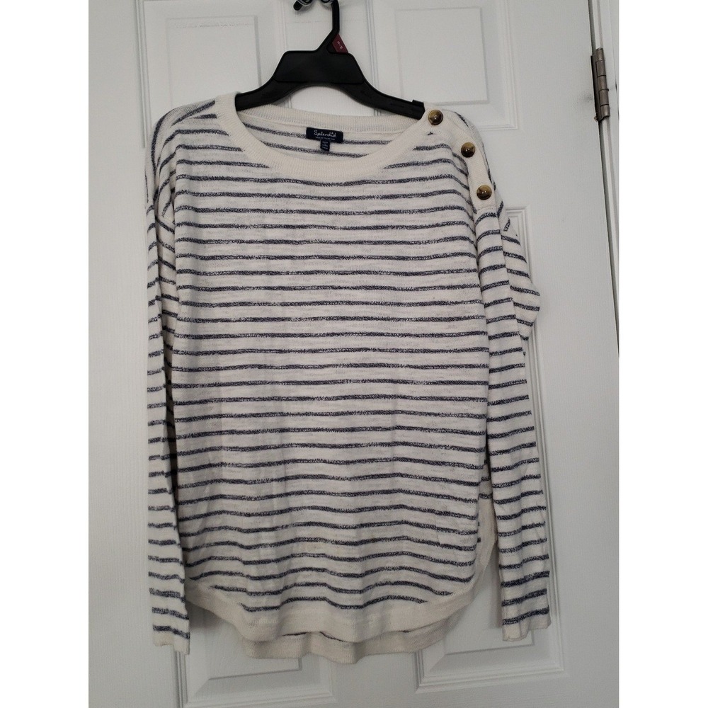 Splendid Womans Pullover Crew Neck Swester Italian Yarn Size‎ Medium